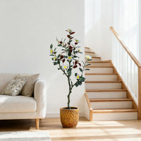Magnolia artificiel Garvee de 1,5 m, floraison réaliste, entretien facile, pour la maison et le bureau, vert