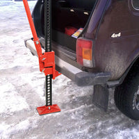 Garvee Cric agricole haute levée 84 cm en acier, capacité 3 tonnes, cric tout-terrain rouge pour 4 × 4, quad, levage, traction et dépannage agricole