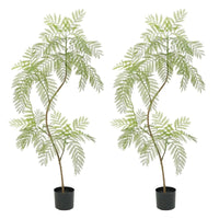 Jacaranda artificiel Garvee 1,7 m, branches ajustables, matériau PU durable, décoration pour la maison et le bureau, vert