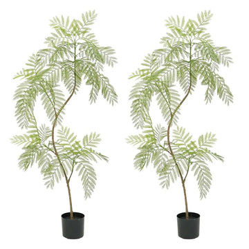 Jacaranda artificiel Garvee 1,7 m, branches ajustables, matériau PU durable, décoration pour la maison et le bureau, vert