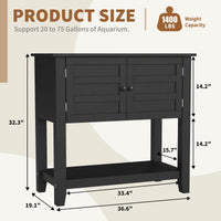 Meuble pour aquarium Garvee 20-29 gallons avec station de charge, portes magnétiques, pour salon, 80 x 40 x 78 cm, bois