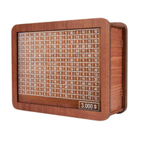 Boîte à monnaie Garvee avec feutre et compteur de pièces, étui en bois et verre pour enfants, 20 x 14,5 x 7,6 cm, durable et réutilisable