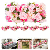 Garvee guirlande De Fleurs Artificielles Pivoines En Soie, 6 Pièces, Cadre Flexible, Décor Mariage Et Fête, 50 × 20 cm, Multicolore - Rose framboise et rose