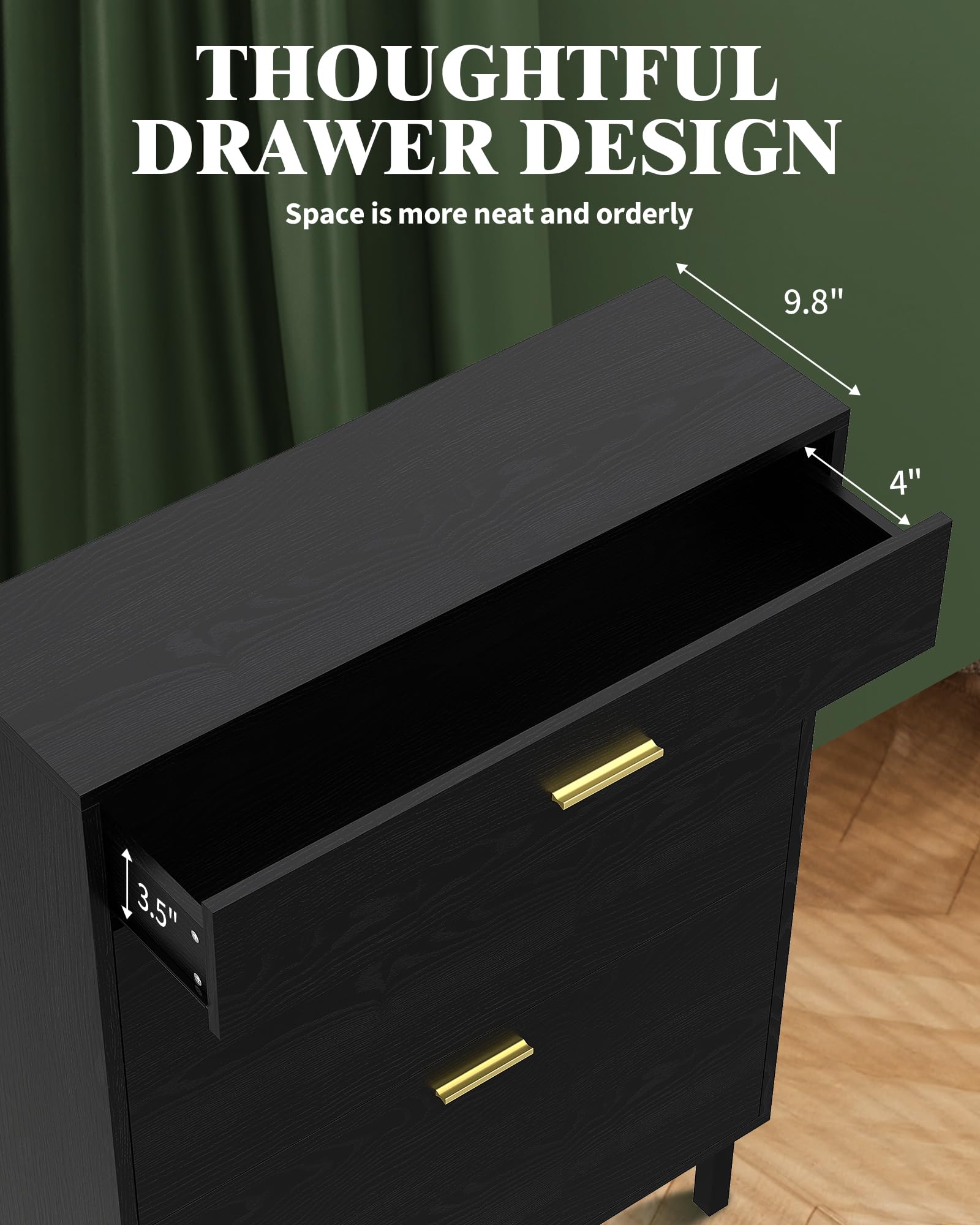 Meuble à chaussures étroit Garvee avec 3 tiroirs, étagères réglables, en MDF, stable et idéal pour l'entrée ou le couloir. Design moderne, coloris naturels.