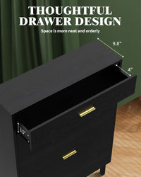 Meuble à chaussures étroit Garvee avec 3 tiroirs, étagères réglables, en MDF, stable et idéal pour l'entrée ou le couloir. Design moderne, coloris naturels.