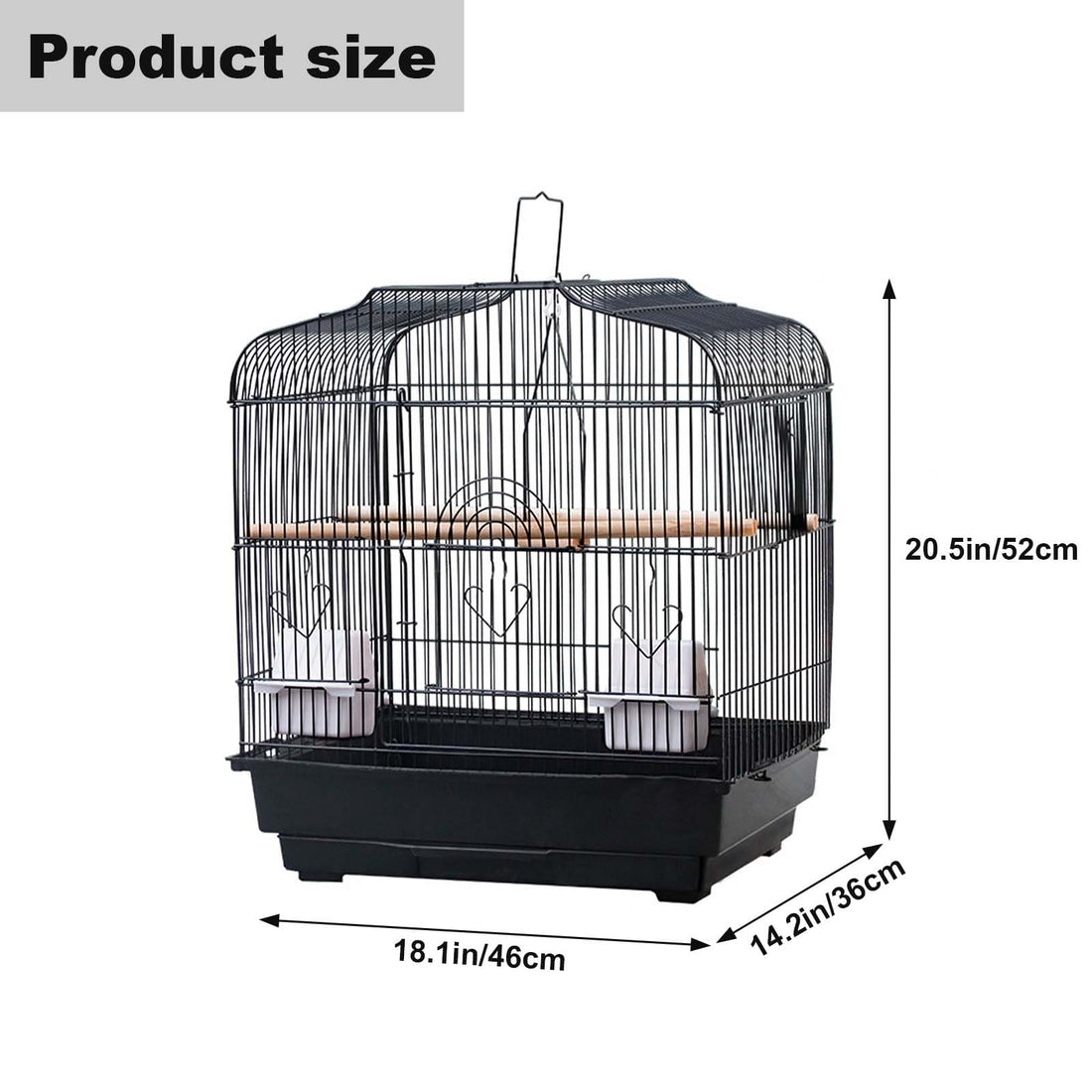 Cage de transport Garvee pour petits oiseaux avec structure métallique, portable, facile à nettoyer, pour canaris et perruches ondulées