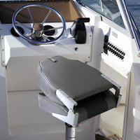 Garvee Lot de 2 sièges de bateau pliables à dossier haut, mousse épaisse, revêtement PVC résistant, pour pêche et promenade, installation facile