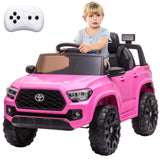 Garvee Voiture Électrique pour Enfants 12 V Toyota Tacoma, Télécommande Parentale, Rose, pour Extérieur - Rose