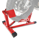 Garvee cale de roue moto universelle, charge 680 kg, acier, pour pneus de 41 à 53 cm, garage et remorque - Rouge