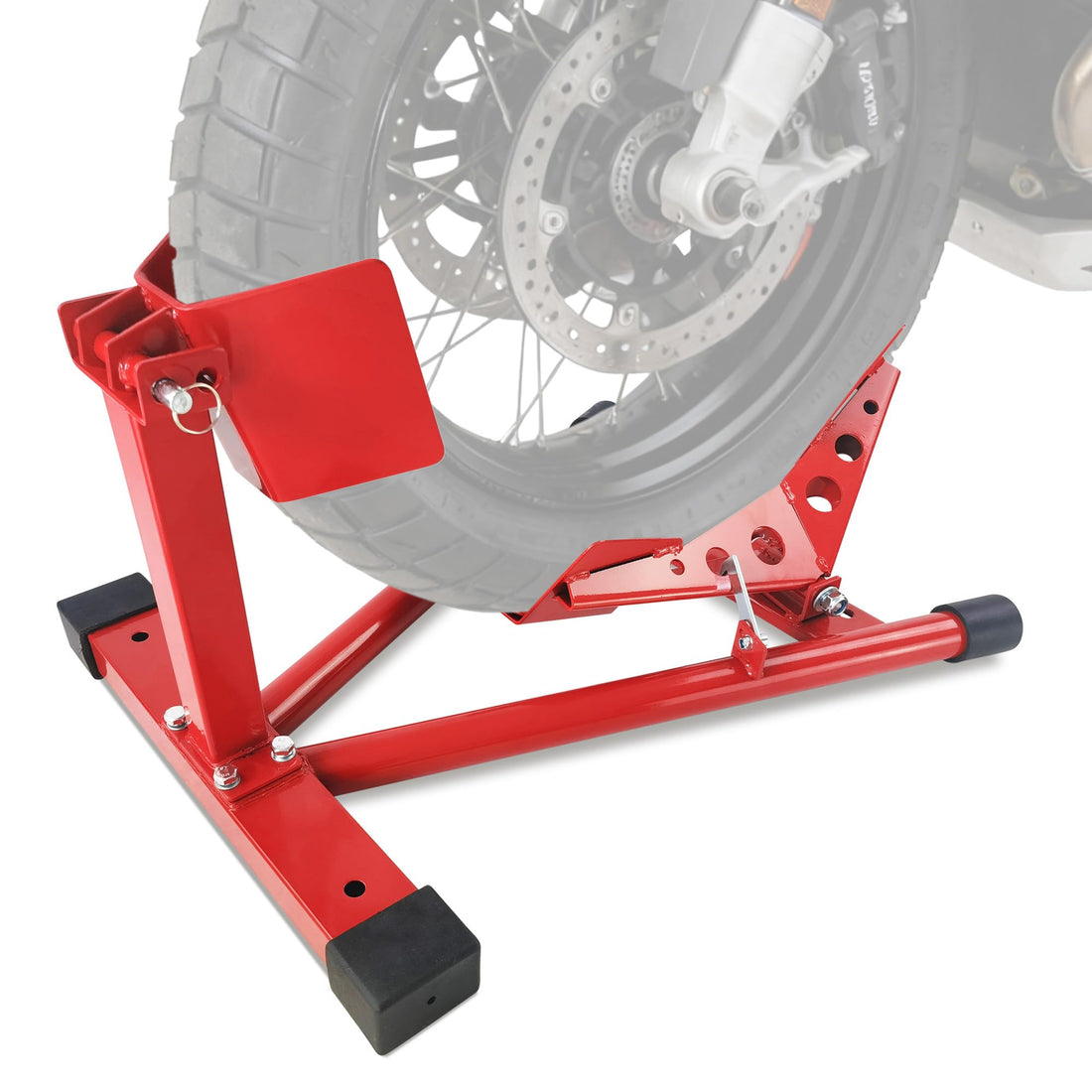 Cale et support universels pour roue de moto Garvee, capacité de charge de 680 kg, acier, pour pneus de 30 à 53 cm, garage et remorque, réglage rapide, protection anti-basculement