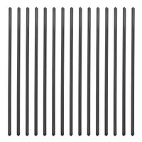 GARVEE Balustres de terrasse droits plats en aluminium de 82 cm (32-1/4 po) avec vis, paquet de 50, balustres rainurés pour porche, escaliers et terrasse, noir mat