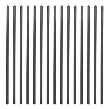 GARVEE Balustres de terrasse droits plats en aluminium de 82 cm (32-1/4 po) avec vis, paquet de 50, balustres rainurés pour porche, escaliers et terrasse, noir mat