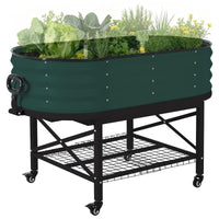 Jardinière surélevée en métal Garvee avec cadre renforcé et bâche pour légumes, herbes aromatiques et fleurs, filet de protection contre les oiseaux, gants inclus, style serre, idéale pour terrasse et résistante aux intempéries.