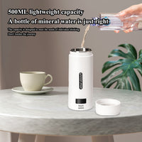 Bouilloire électrique Garvee 380 ml en acier inoxydable, portable, avec voyant LED, contrôle de température, idéale pour le camping, le bureau et les voyages. Compacte et rapide.