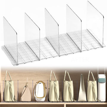 Garvee Séparateurs d'étagères en acrylique pour armoires, cloisons hautes en ABS robuste, antidérapantes, polyvalentes pour la chambre et la cuisine, transparentes