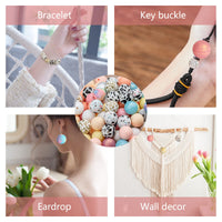 Garvee Lot de 100 perles en silicone rondes de 15 mm, colorées, pour la création de bijoux, porte-clés, colliers et bracelets.