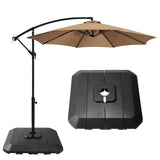 Garvee Pied de parasol en PEHD noir, lestable à l’eau ou au sable, stable pour jardin et terrasse