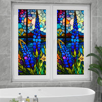 Film pour vitres Garvee à motif floral rétro, protection UV, amovible, sans colle, adhérence statique, 60 x 100 cm, pour préserver l'intimité et économiser l'énergie.