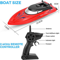 Garvee lot de 2 bateaux radiocommandés, vitesse 10 km/h, plastique ABS, 4 piles, télécommande 2,4 GHz, pour piscines et lacs