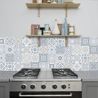 Garvee Lot de 24 stickers vinyle vintage imperméables en PVC, autocollants décoratifs pour salle de bain, cuisine et maison, modèle ET244-1