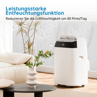 Garvee Climatiseur mobile 12000 BTU, 4 en 1 silencieux au R290, avec kit fenêtre, pour maison et bureau