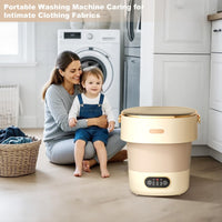 Garvee Mini lave-linge portable 13 L, capacité 2,5 kg, pliable, moteur silencieux, ABS durable, idéal pour camping, voyage, caravane et petits espaces