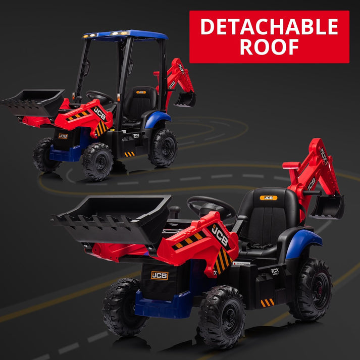 Véhicule électrique 4-en-1 pour enfants sous licence JCB