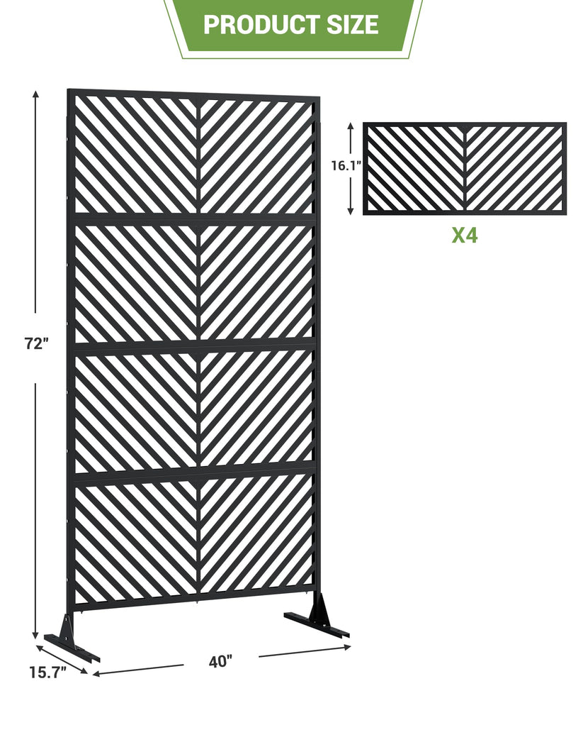 Schéma dimensions complètes panneau écran métal
