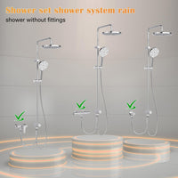 Colonne de douche GARVEE Rain Shower sans accessoires chromés – Colonne de douche ronde en acier inoxydable 25 cm