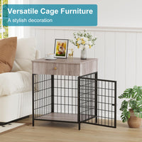 Meuble pour cage de rangement pour chien Garvee, structure en acier, résistant aux jouets à mâcher, avec tiroir, pour petits chiens, table d'appoint d'intérieur, 50 cm (L) x 58 cm (l) x 68 cm (H)