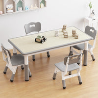 Ensemble table et 4 chaises pour enfants Garvee, hauteur réglable, plateau à motifs graffiti, pieds antidérapants, idéal pour la maison et la maternelle.