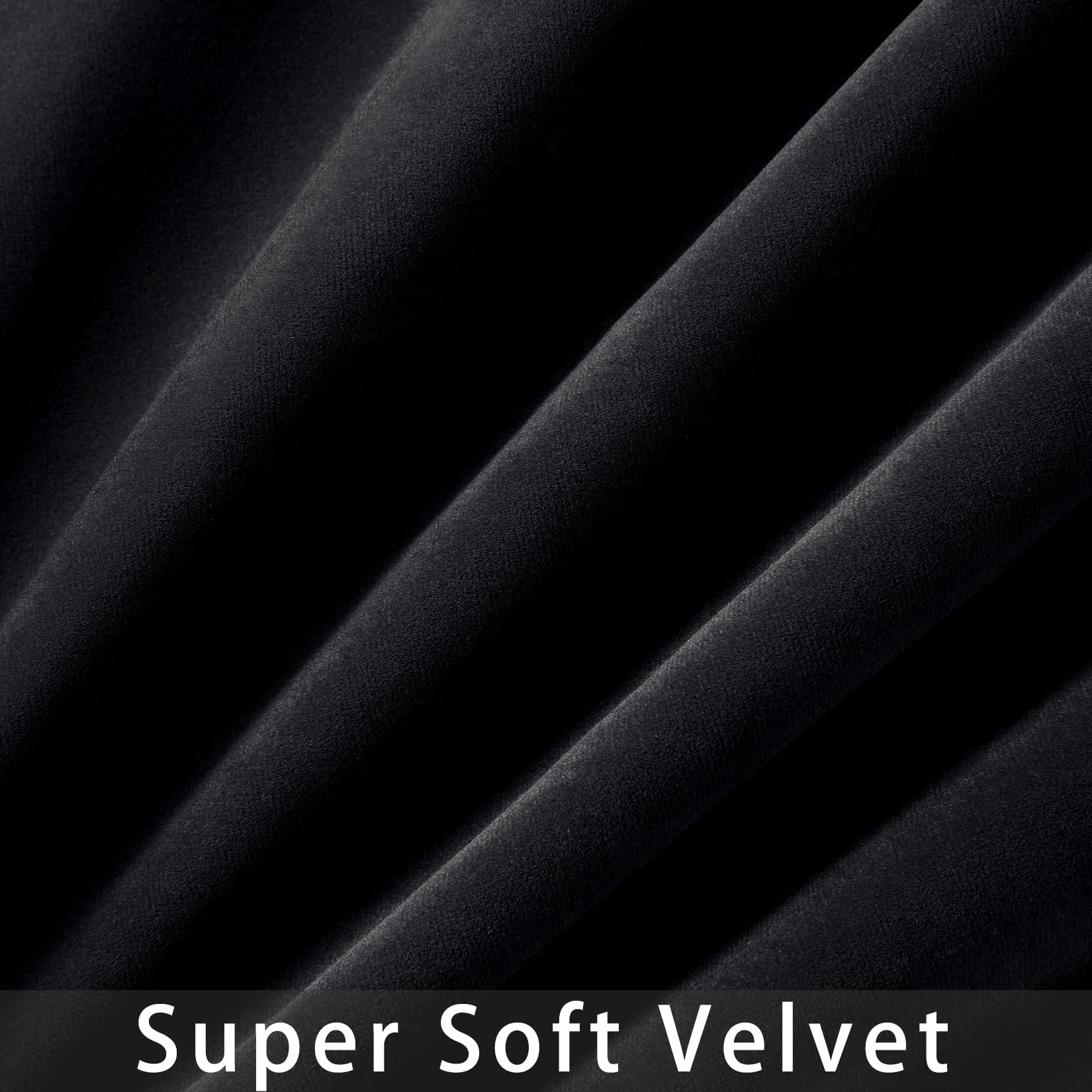 Coussin rectangulaire en velours Garvee avec pompons et fermeture éclair invisible, 30 x 50 cm, noir, pour salon