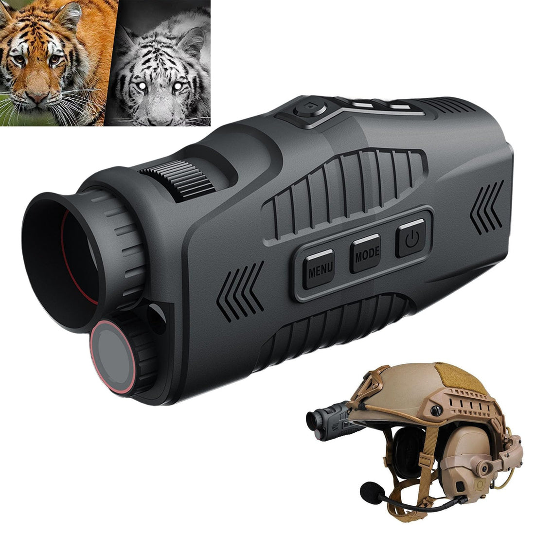 Monoculaire Garvee avec zoom numérique 5x et illuminateur infrarouge pour l'observation nocturne. Compact, robuste et de qualité HD.