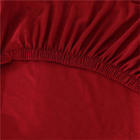 Garvee housse de siège de bureau extensible, housse de chaise de bureau séparable, housse de dossier, protection universelle pour chaise pivotante, rouge bordeaux