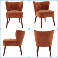 Fauteuil d'appoint Garvee style moderne du milieu du siècle, ergonomique, à oreilles, sans accoudoirs, revêtement en velours, 56 x 66 cm (22 x 26 pouces), pour salon ou bureau