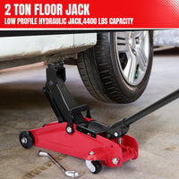 Cric hydraulique Garvee 2T, capacité de levage de 2 tonnes (4 400 lb), acier, avec sac de transport, pour voitures et VUS, hauteur de levage de 8,5 à 33 cm (3,35 à 13 pouces).