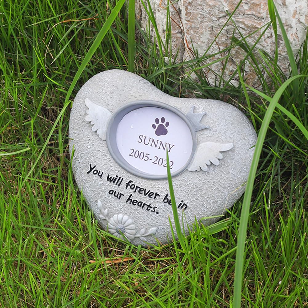 Garvee Pfotenabdruck Haustier Grabstein Katze Gedenkstein Garten Realistischer Harz   Engel Beileidsgeschenk