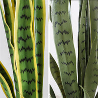 Plante serpent artificielle Garvee 90 cm, réaliste, pot en plastique facile d'entretien, verte, pour salon ou bureau