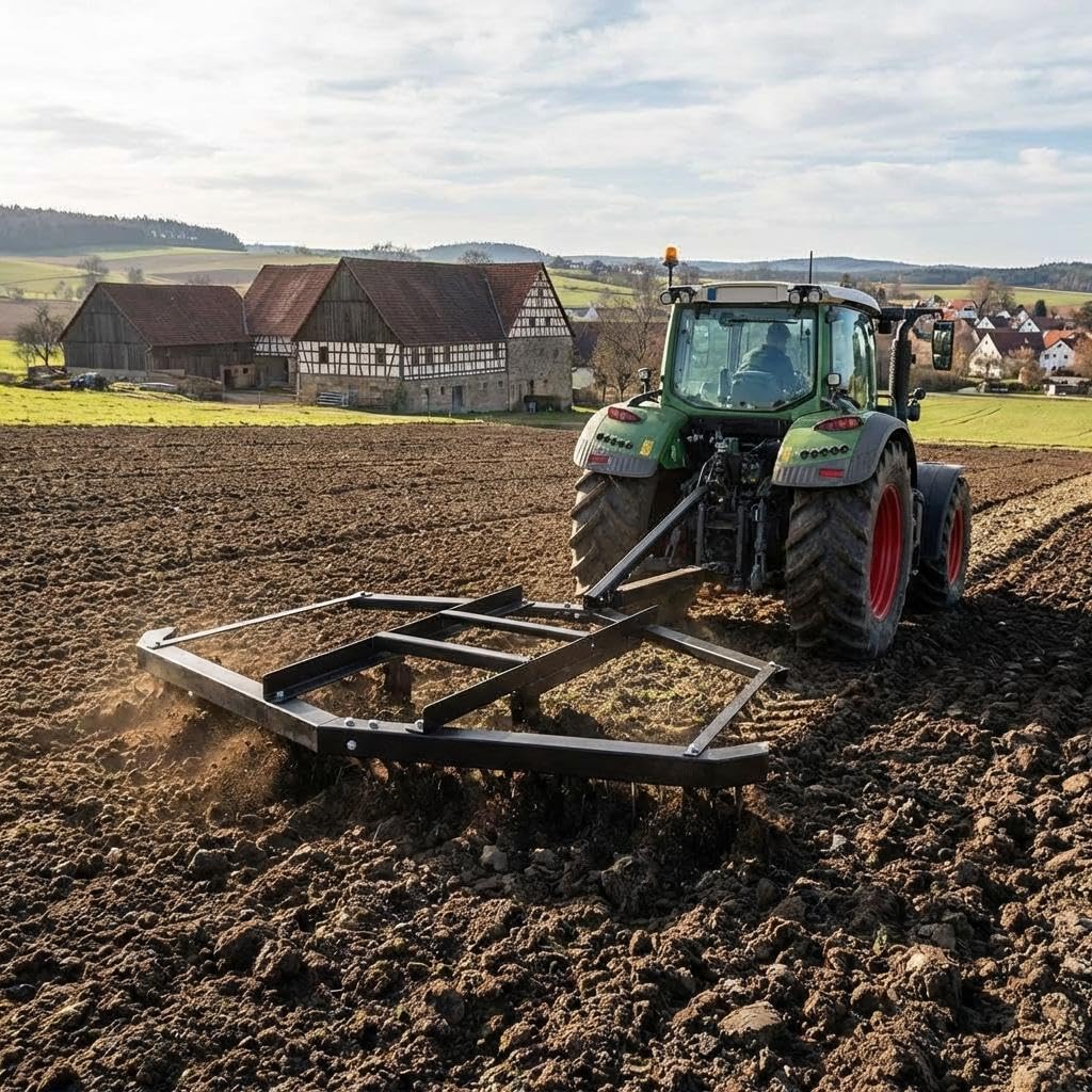 Garvee Herse niveleuse tractée 183 cm en acier, 2 barres réglables, pour nivellement d’allée avec ATV, UTV et tracteur