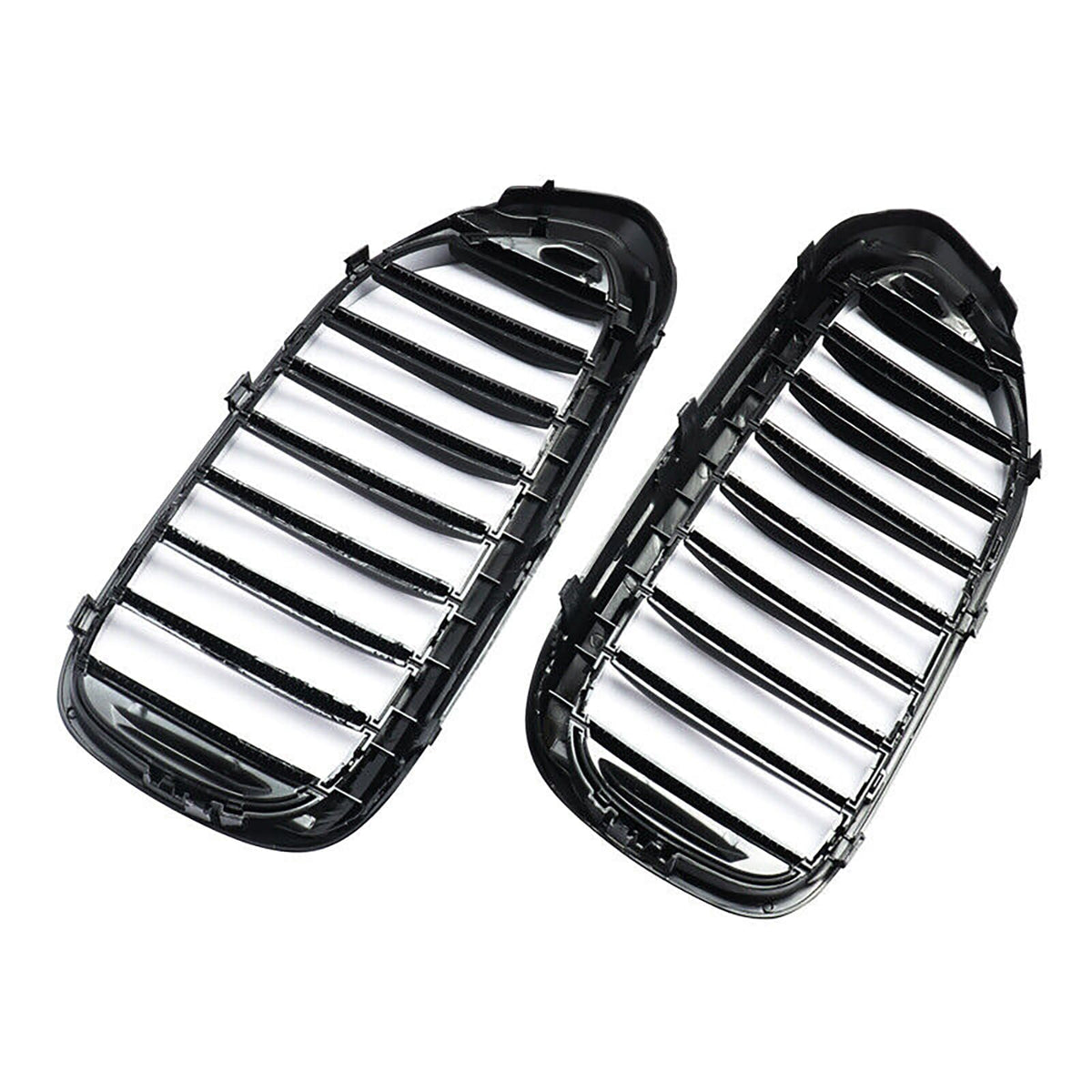 Grille de radiateur Garvee (lot de 2) pour pare-chocs avant, à lamelles simples, compatible avec BMW Série 5 G30, G31 et G38 (2017-2020), noire, robuste et facile à installer.