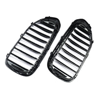 Grille de radiateur Garvee (lot de 2) pour pare-chocs avant, à lamelles simples, compatible avec BMW Série 5 G30, G31 et G38 (2017-2020), noire, robuste et facile à installer.