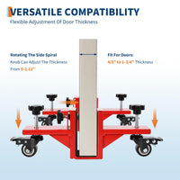 Kit d'installation de porte Garvee, 2 pièces, pour portes de 0 à 4,8 cm d'épaisseur, capacité de charge de 340 kg, acier Q235, rouge, usage commercial et résidentiel
