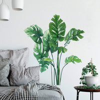 Garvee Stickers muraux décoratifs Plantes Tropicales, vinyle vert, pour salon, chambre, cuisine, salle de bain, 30 × 90 cm