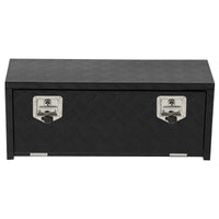 Garvee Coffre sous châssis en aluminium robuste 91 x 30 x 36 cm, rangement étanche noir pour pick-up, camping-car et remorque