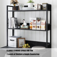 Garvee enclos pour bac à litière avec 2 portes, 2 étagères, griffoir pour usage intérieur, noir, MDF et acier, espace caché pour le chat, étagère intégrée
