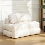 Garvee Canapé-Lit Pliable 3-en-1 Convertible avec Coussin pour Salon et Chambre, Tissu Côtelé Résistant, Mousse Confort, beige - Beige-Full