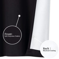 Rideaux occultants Garvee Cortina Opaca pour cuisine et chambre, insonorisés, en polyester, économes en énergie, noirs, 66 x 114 cm, lot de 2, style bistro.
