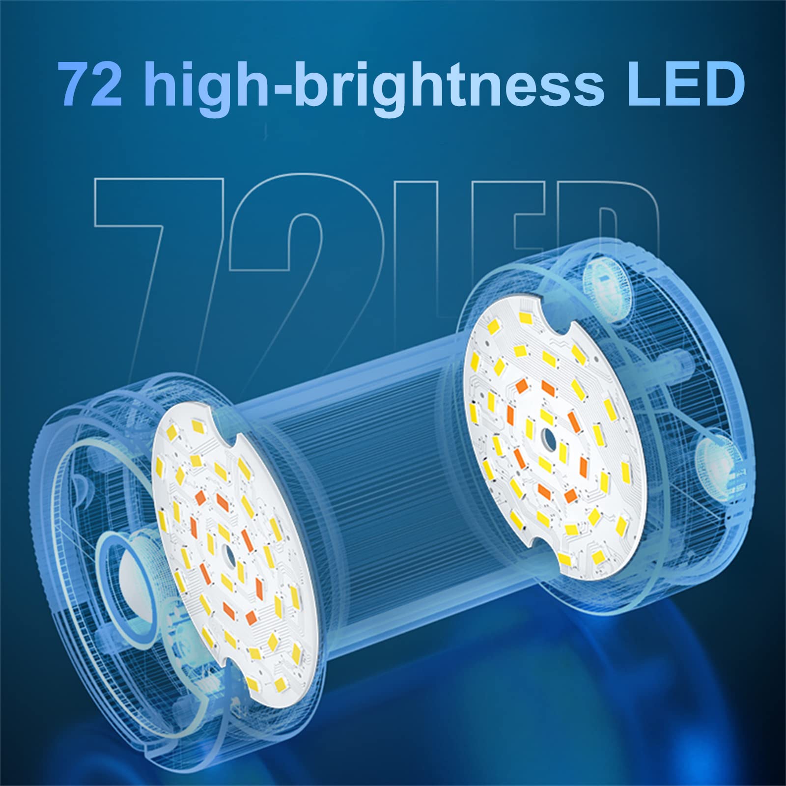 Lampe de camping LED Garvee, lampe solaire pour tente, rechargeable par USB, portable, 4 modes d'éclairage, lanterne de jardin d'urgence pour la pêche nocturne, la chasse et les activités de plein air.