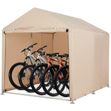 Garvee abri à vélo résistant en acier avec porte sécurisée et ventilation pour jardin et garage, spacieux, durable - Kaki