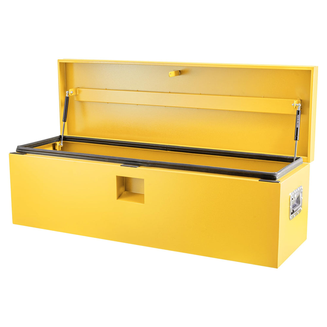 Garvee Coffre à Outils MHL Étanche 38 × 38 × 76 cm, Fer Renforcé, Couvercle Hydraulique, Serrure Anti-Perçage, Jaune